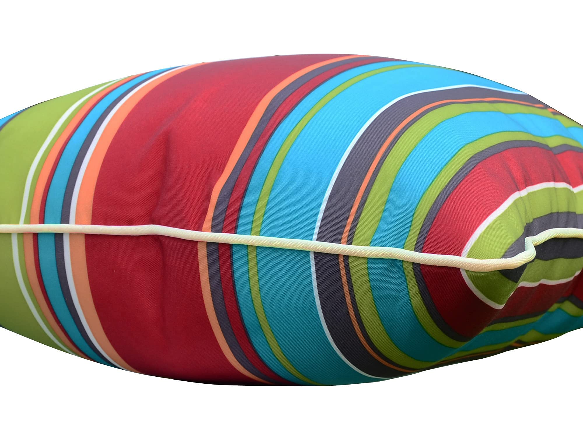 Waterproof Outdoor Throw Pillows Set of 2 - 18x18 Inch Striped Decorative Pillows with Enipate Inserts for Patio Furniture, Garden, Poolside & Porch Decor