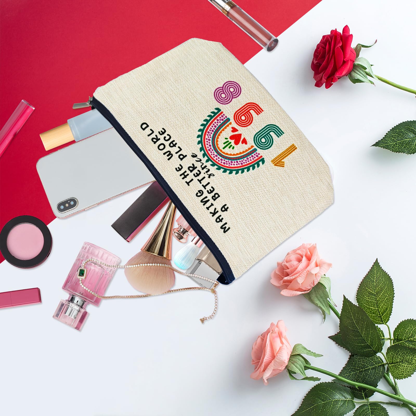 27th Birthday Gifts for Women - Makeup Travel Bag & Cosmetic Organizer | 1998 Anniversary Gift Ideas for Wife, Sister, Best Friend | Mothers Day & Christmas Present | Perfect for Travel, Daily Use & Special Occasions