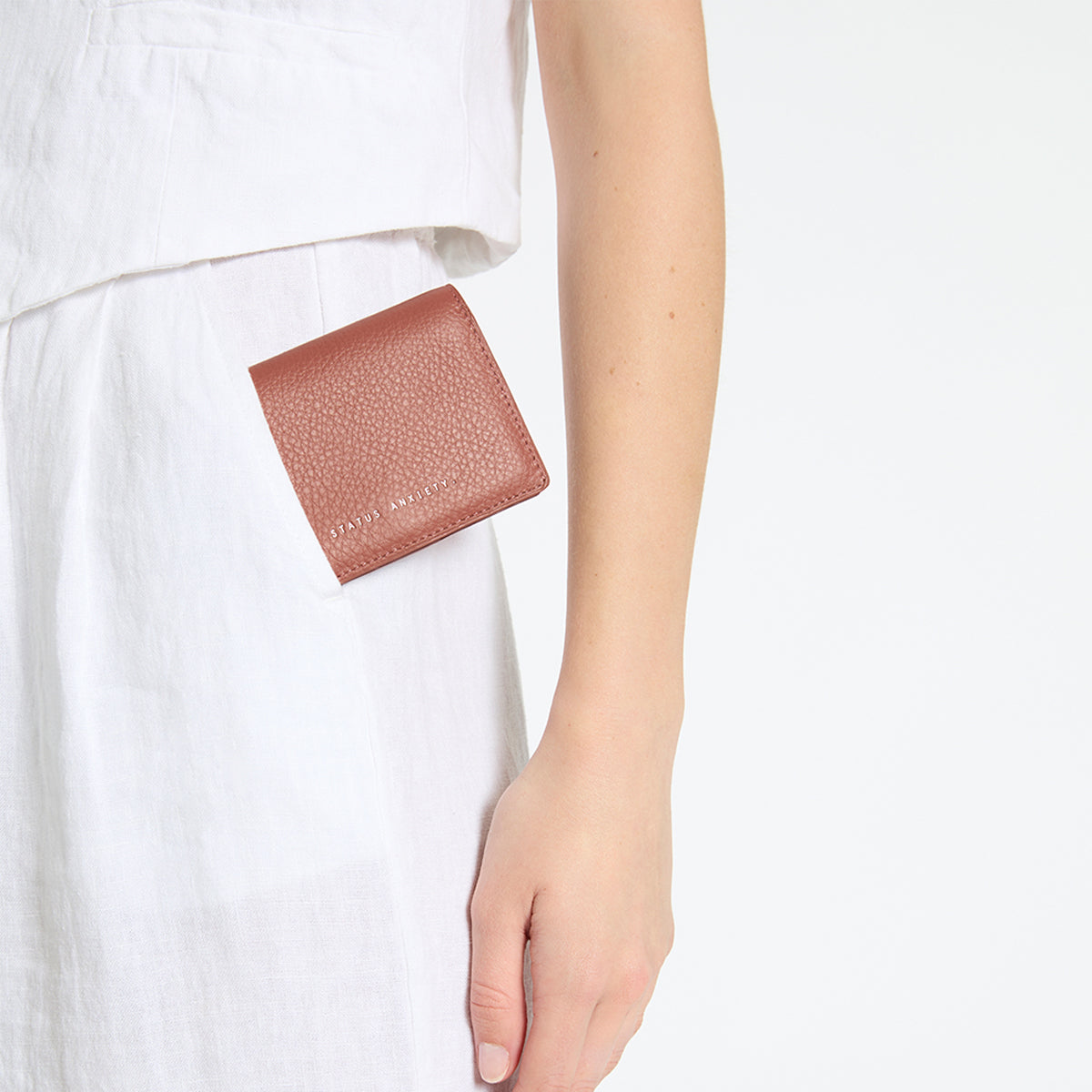 Easy Does It Wallet for Women - Slim RFID Blocking Minimalist Leather Card Holder (Dusty Rose) | Perfect for Travel, Everyday Use & Gift Giving