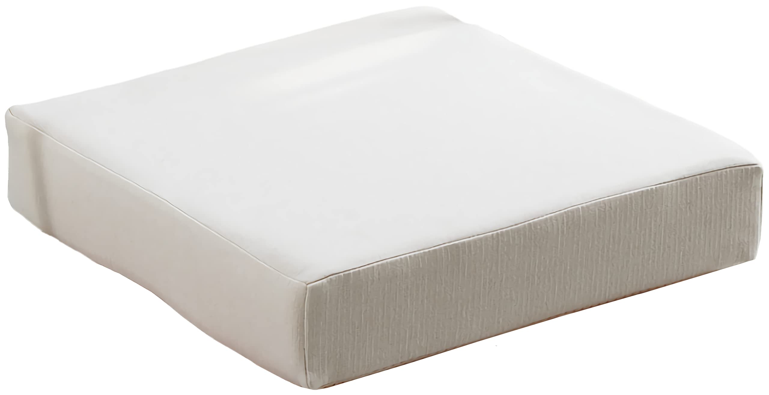 Premium Thickened Bay Window Seat Cushion - Soft Square/Round Chair Pad - Washable Linen Floor Pillow for Living Room, Dining Room & Tatami - Home Decor (19.6x3.1in, White) | Perfect for Reading Nooks, Window Seats & Cozy Corners