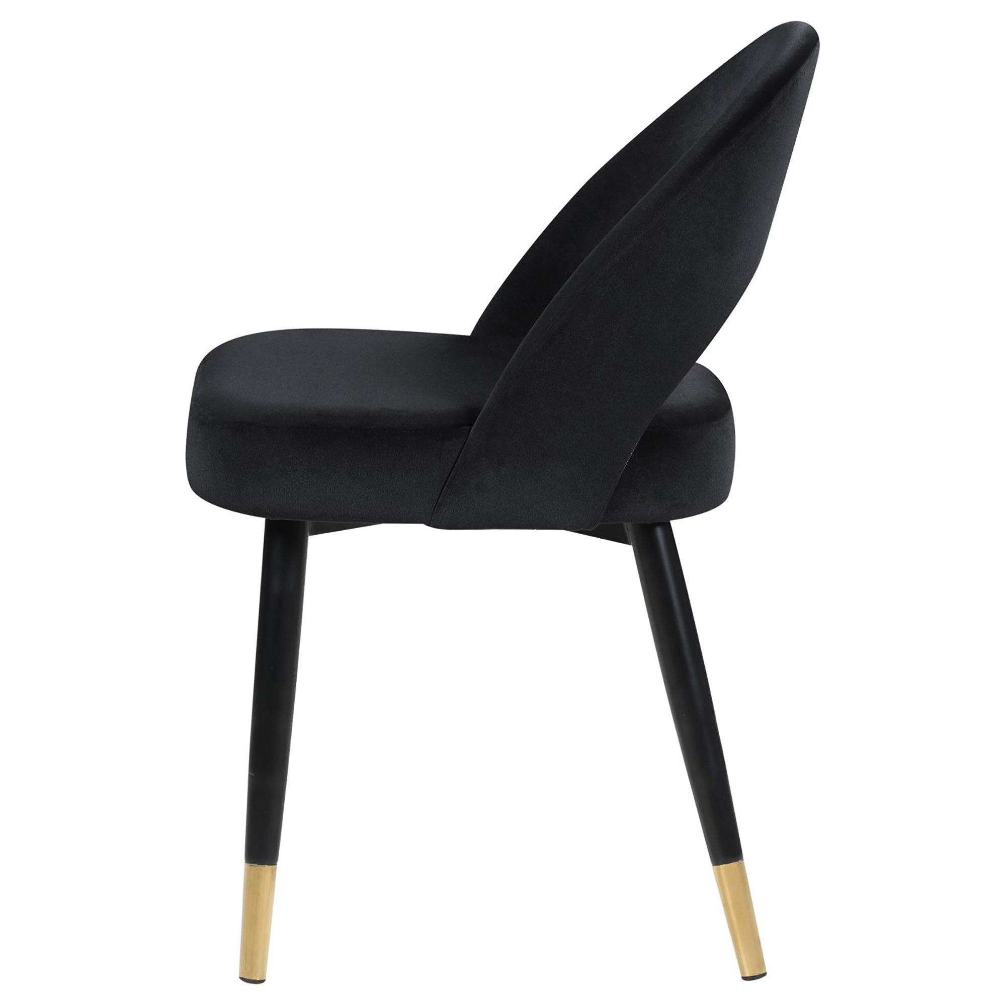Modern Black Arched Back Side Chairs (Set of 2) - Elegant Dining Room & Kitchen Chairs for Home Decor