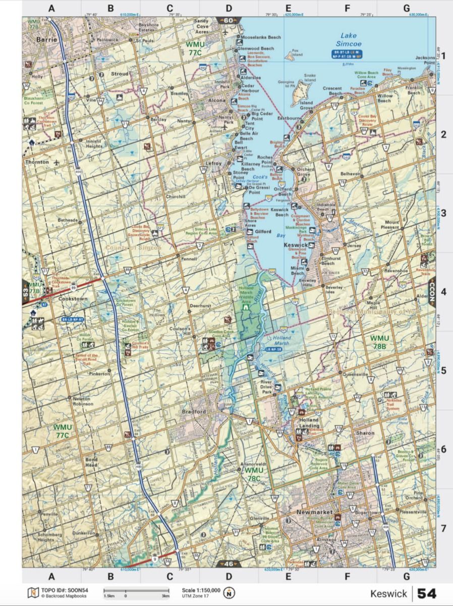 Backroad Mapbooks Southern Ontario - Detailed Road & Trail Maps for Hiking, Biking & Adventure Travel in Ontario, Canada