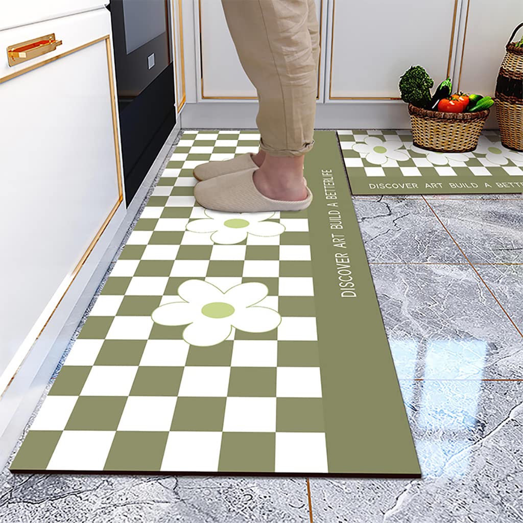 Non-Slip Washable Carpet Runner Rug - Waterproof Anti-Fatigue Floor Mat for Kitchen, Dining Room, Laundry Room, Hallway & Entryway