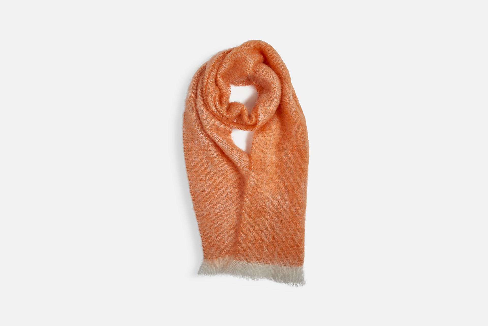 Tangerine Mooneen Mohair Scarf - Soft & Warm Winter Accessory for Women - Perfect for Cold Weather, Office & Outdoor Activities