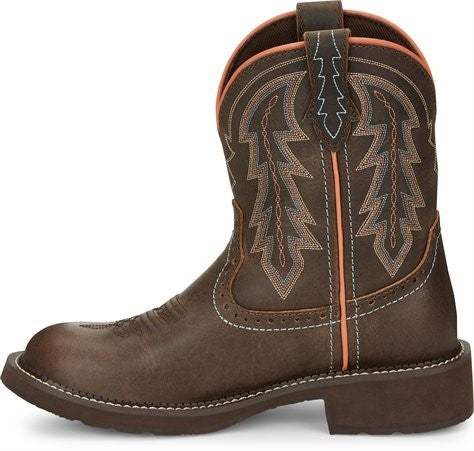 Justin Gypsy® Women's Lyla Round Toe Western Boots - Bay Brown Leather Cowgirl Boots for Country Dancing, Rodeo & Casual Wear