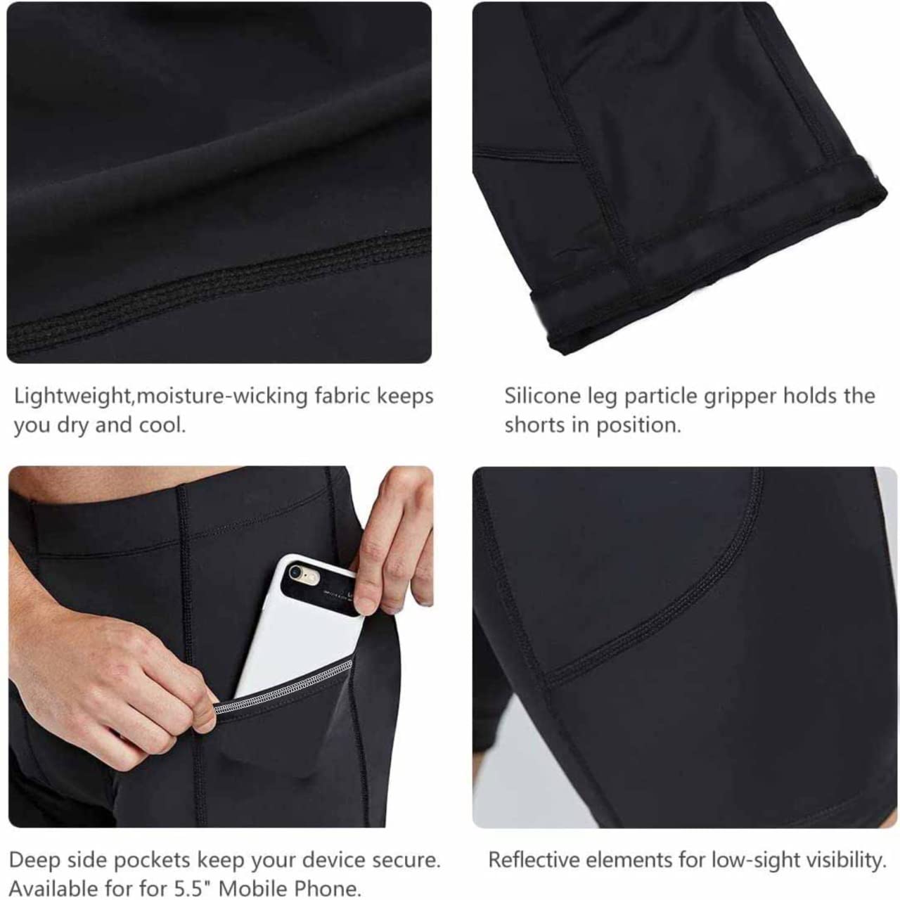 NEVER QUIT Unisex Compression Shorts for Gym, Running & Cycling - Athletic Wear