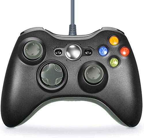 Wiresmith Classic Wired Controller for Microsoft Xbox 360 - Black | Compatible with Xbox 360 Console | Ergonomic Design for Comfortable Gaming | Perfect for Action, Racing & Sports Games