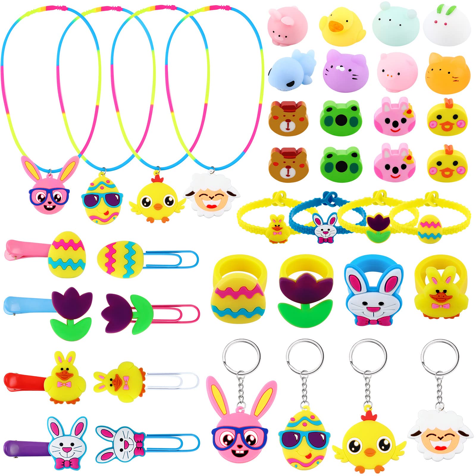 40-Piece Easter Basket Fillers - Colorful Easter Egg Decorations & Party Favors for Kids - Perfect for Easter Egg Hunts, Classroom Treats & Holiday Home Decor