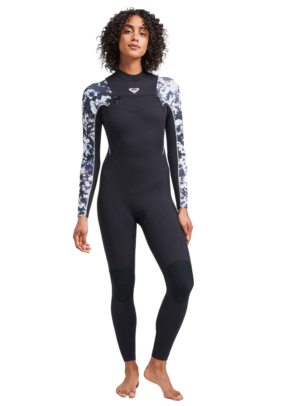 Roxy Women's 4/3mm Elite XT ST Printed Front Zip Steamer Wetsuit - Surfing, Diving & Water Sports Gear for Cold Water Protection