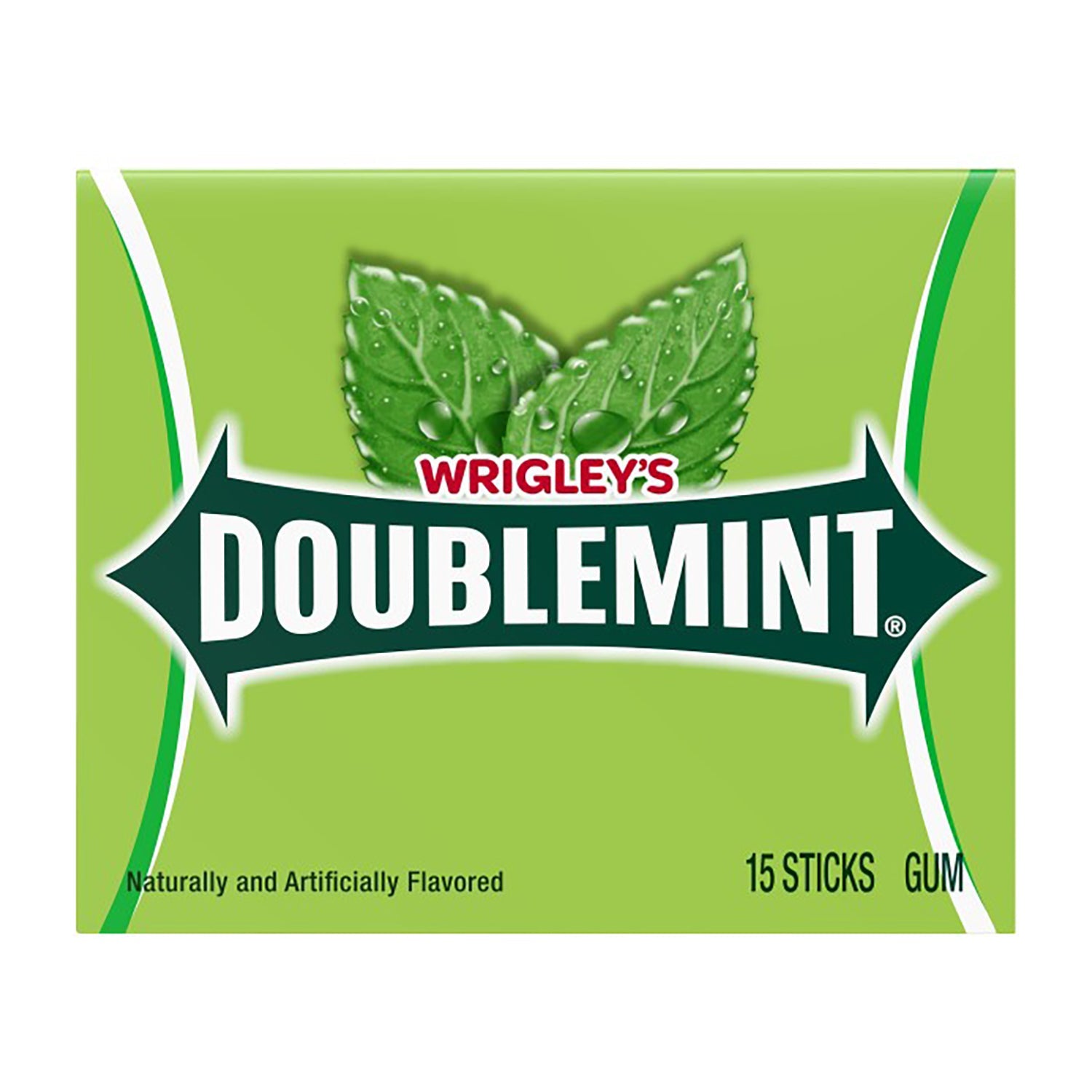 Double Mint Chewing Gum - 15 Sticks per Pack, 10 Packs (150 Sticks Total) - Fresh Breath for Work, School & Travel