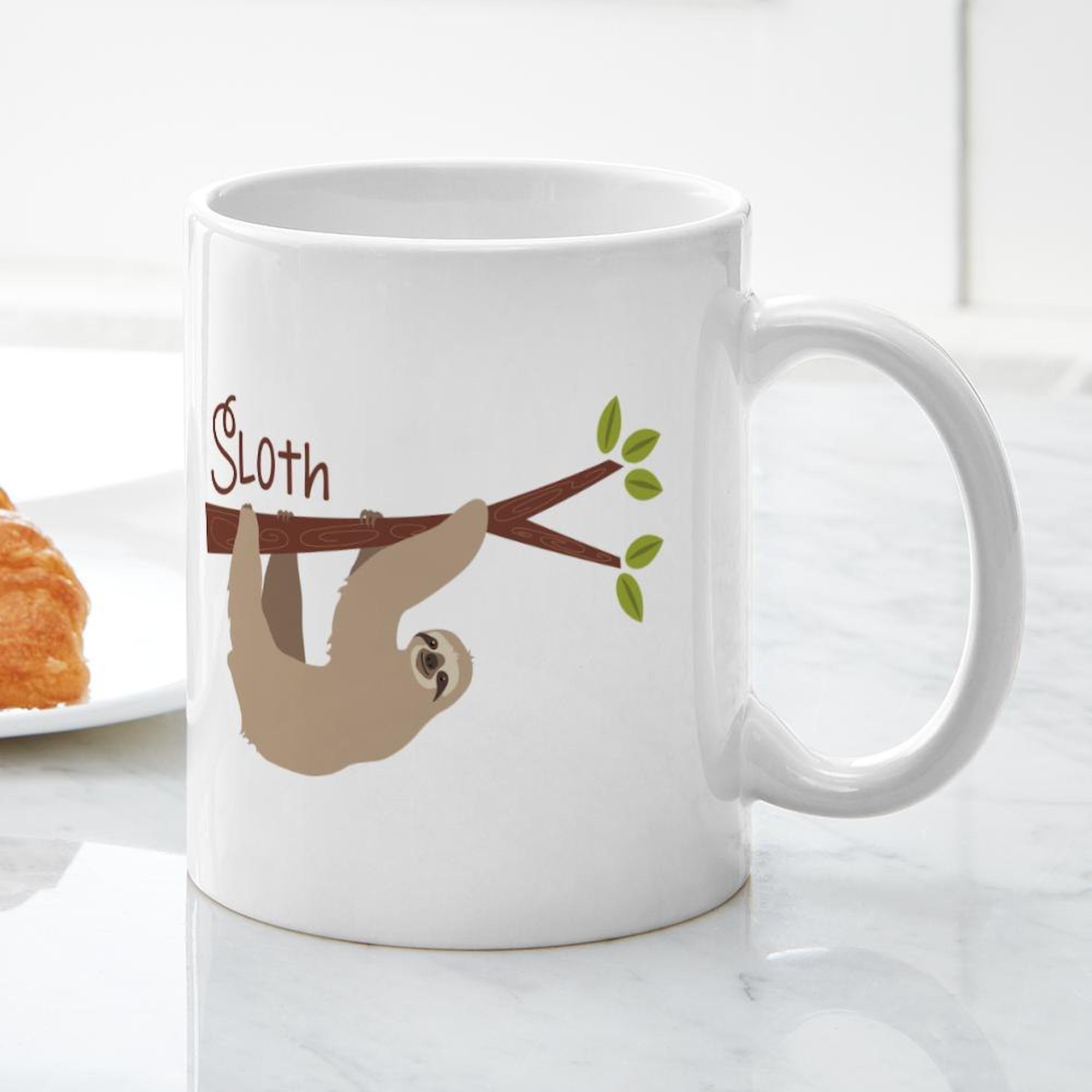 Sloth Themed 11 oz (325 ml) Ceramic Coffee Mug - Funny Animal Design for Tea, Hot Chocolate & Office Use - Perfect Gift for Sloth Lovers & Coffee Enthusiasts