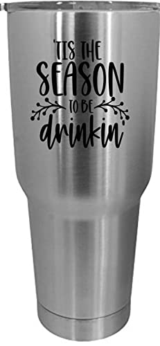 30oz Merry Christmas Etched Stainless Steel Tumbler - Insulated Travel Mug for Hot & Cold Drinks - Perfect for Holiday Gifts, Office Use & Christmas Parties