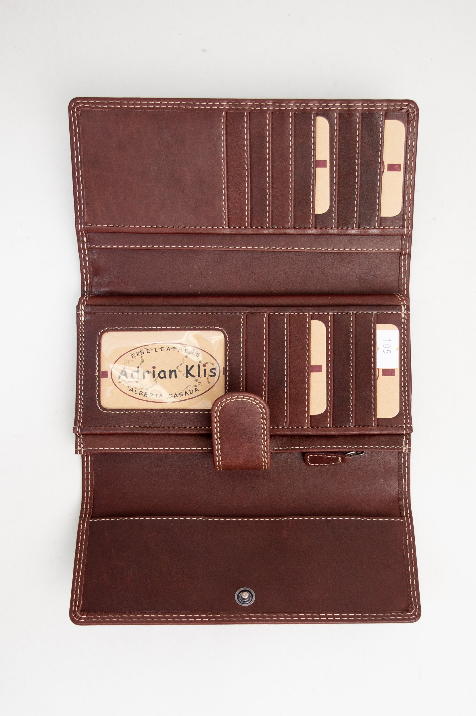 Adrian Klis 105 Women's Genuine Leather Wallet - Brown RFID Blocking Bifold Wallet for Everyday Use, Travel & Gift Giving