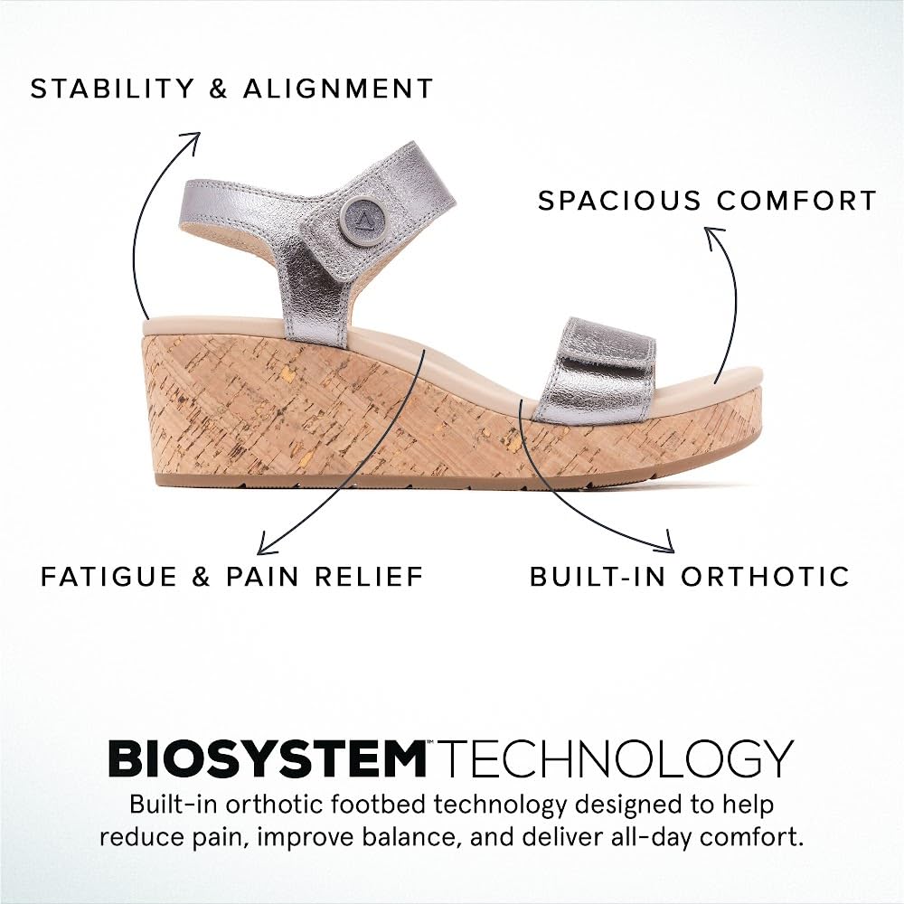 ABEO Riviera Arch Support Sandals for Women - Comfortable Walking Sandals with Metatarsal Pads & Ball of Foot Pain Relief - Perfect for Travel, Work & Everyday Wear