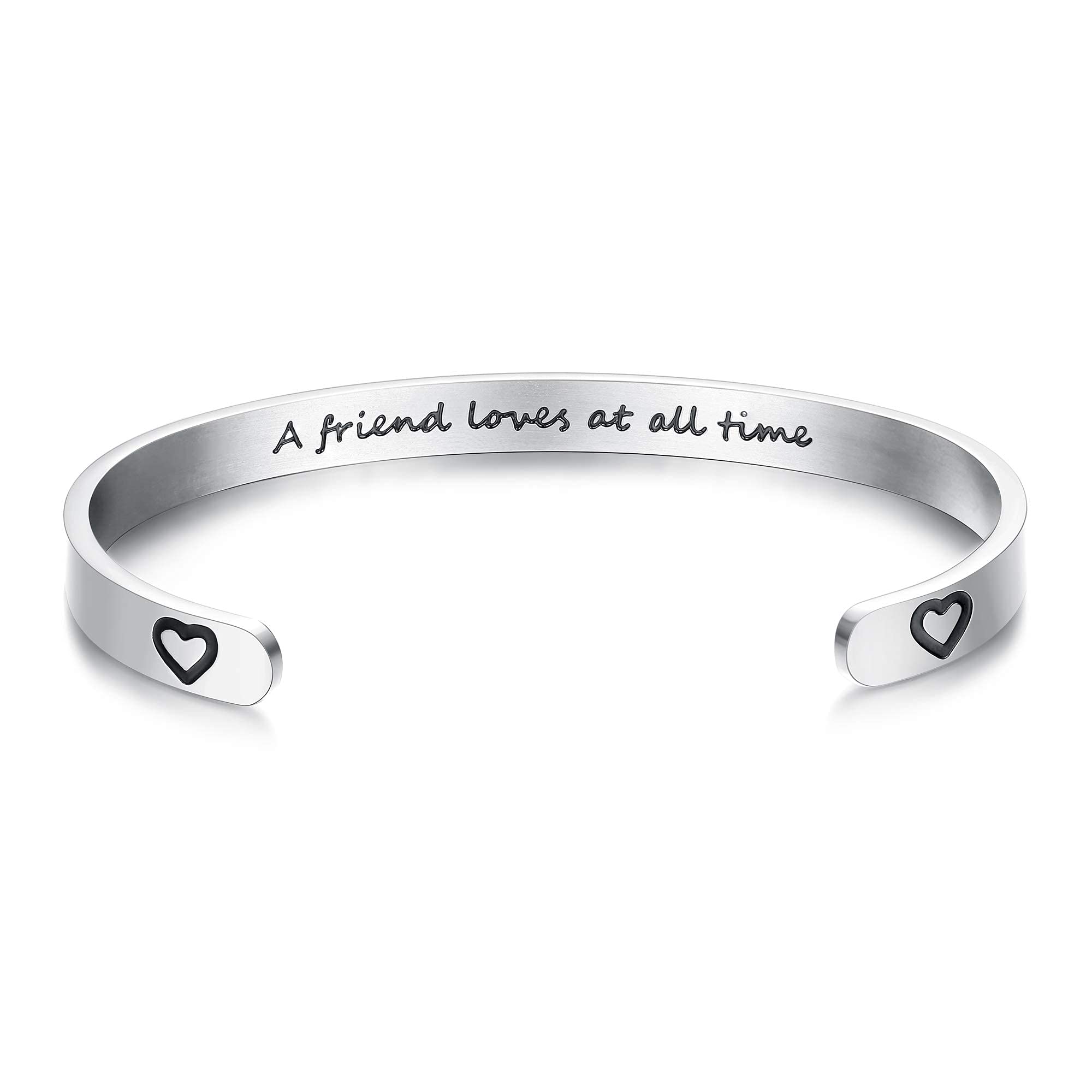 Enni of York Inspirational Cuff Bracelets for Women & Men - Motivational Mantra Bangle, Personalized Friendship Bracelet - Birthday Jewelry Gift for Her/Him - Perfect for Daily Wear, Yoga, Meditation & Special Occasions