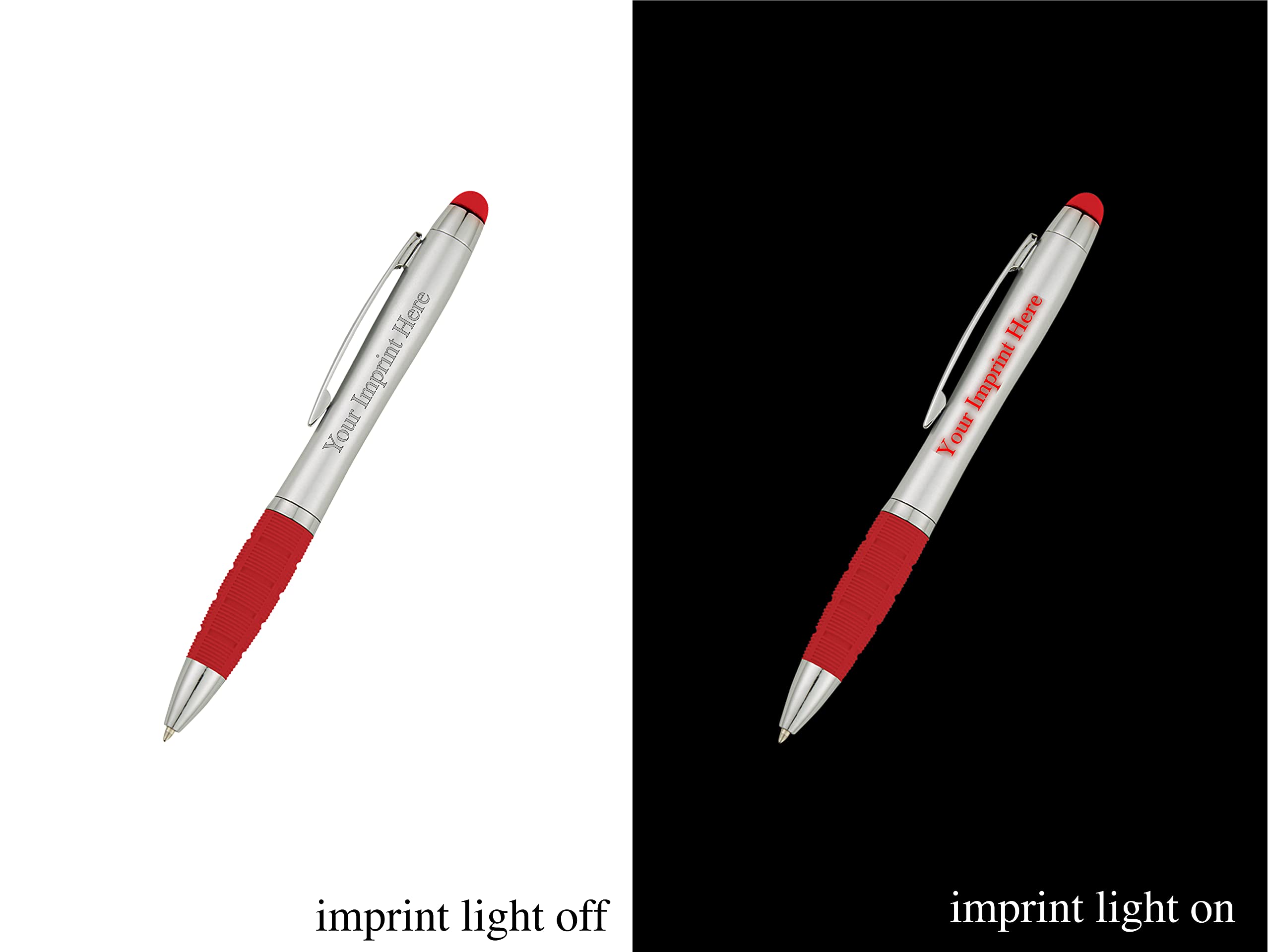 Personalized Engraved Light Up Pens - 2 Pack Luxury Ballpoint Pens with Gift Box & Custom Name/Message (Green) | Perfect for Gifts, Office Use, and Night Writing