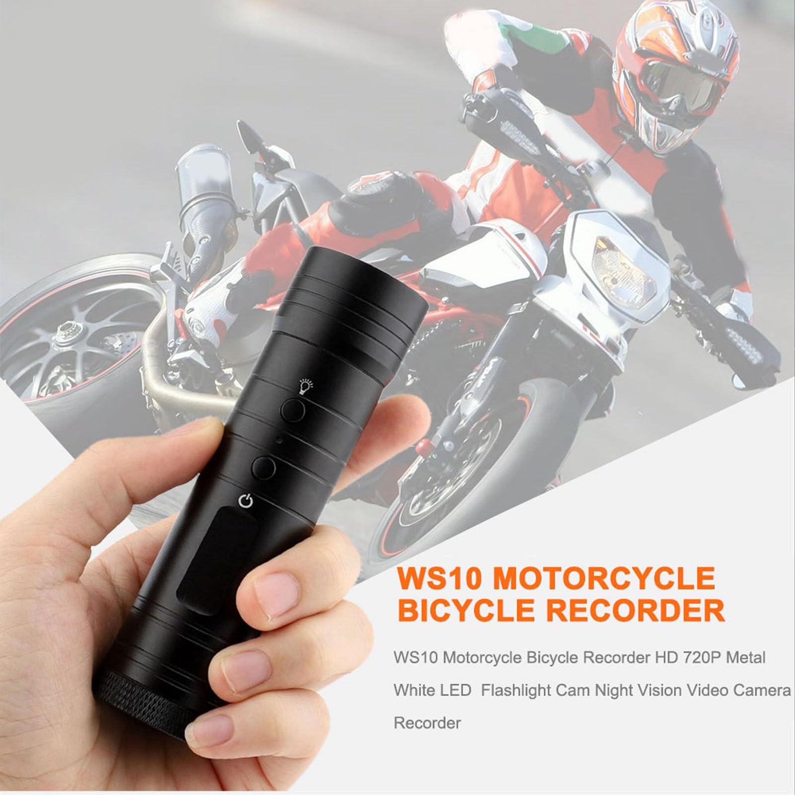 VIFERR Motorcycle Helmet Camera - 720P HD Sports Action Camera with Aluminum Alloy Body & Built-in Flashlight - Perfect for Motorcycle Riding, Cycling, Skiing & Extreme Sports Recording