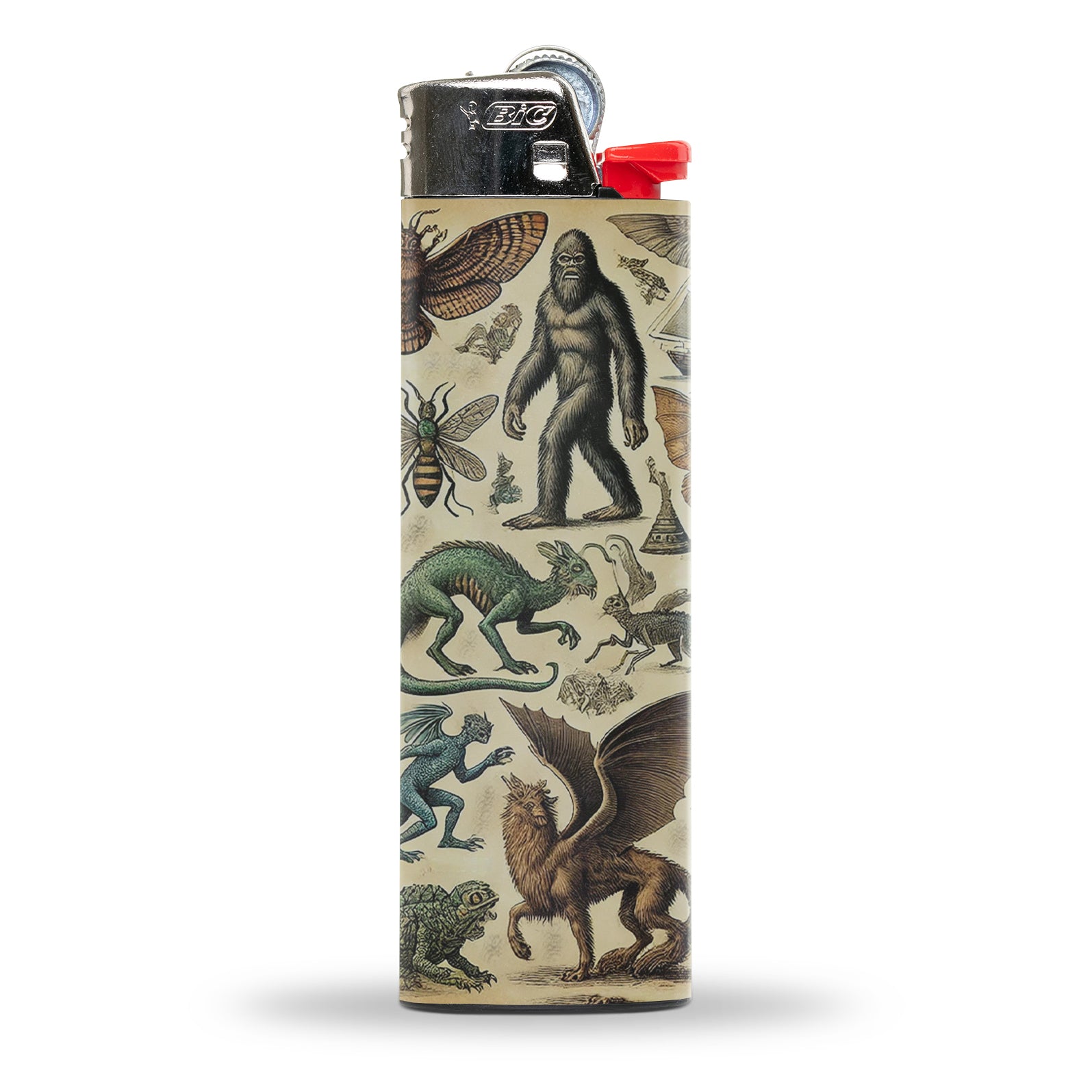 Cryptids and Mythological Creatures Zippo Lighter - Unique Collectible for Outdoor Adventures, Camping & Gift Giving