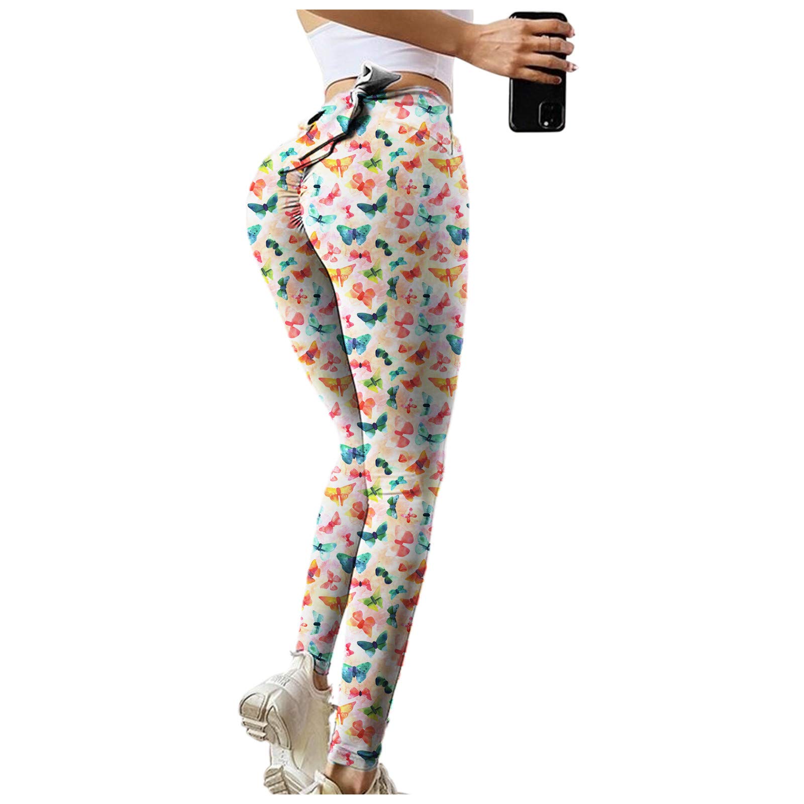 Sinifer High Waisted Yoga Pants for Women - Tummy Control Workout Leggings with Ruched Booty Design | Perfect for Yoga, Gym, Running & Everyday Wear