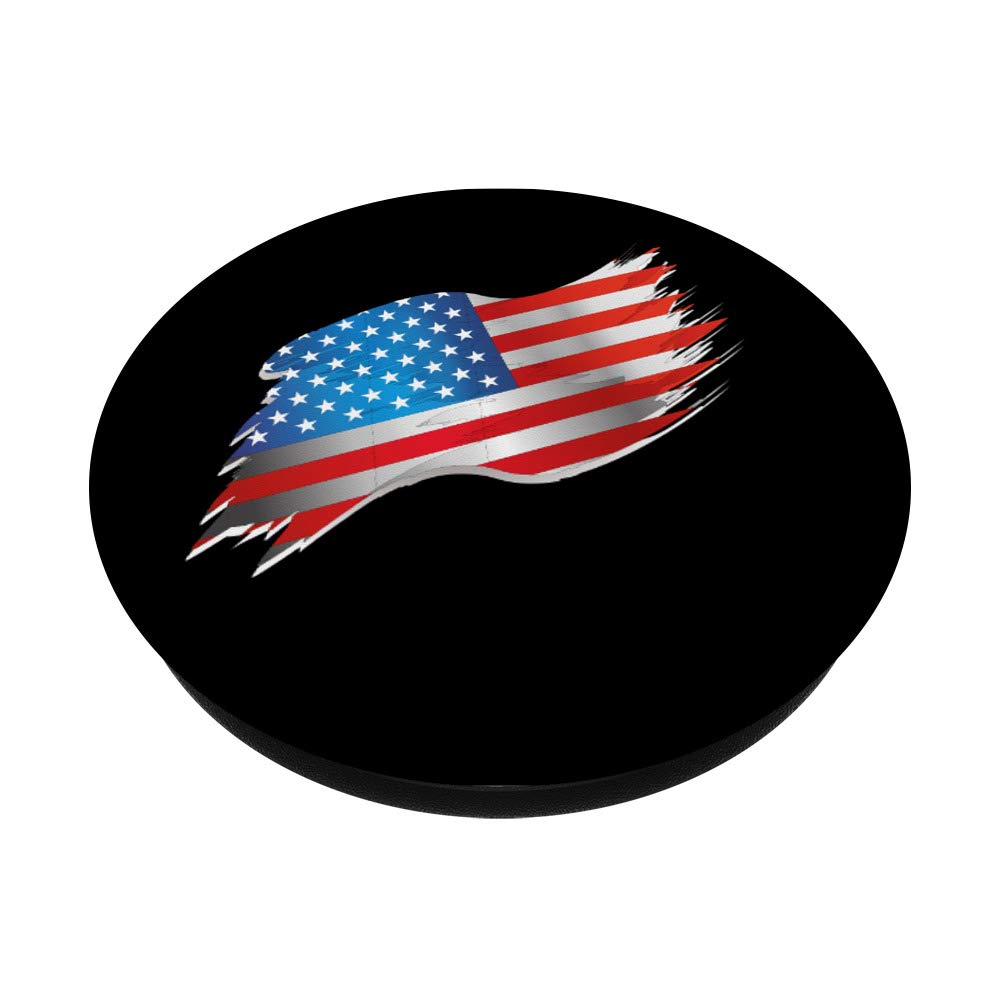 American Flag PopSockets Swappable PopGrip - Patriotic Phone Grip & Stand - USA Flag Design for iPhone & Android - Perfect for 4th of July, Veterans Day & Everyday Use