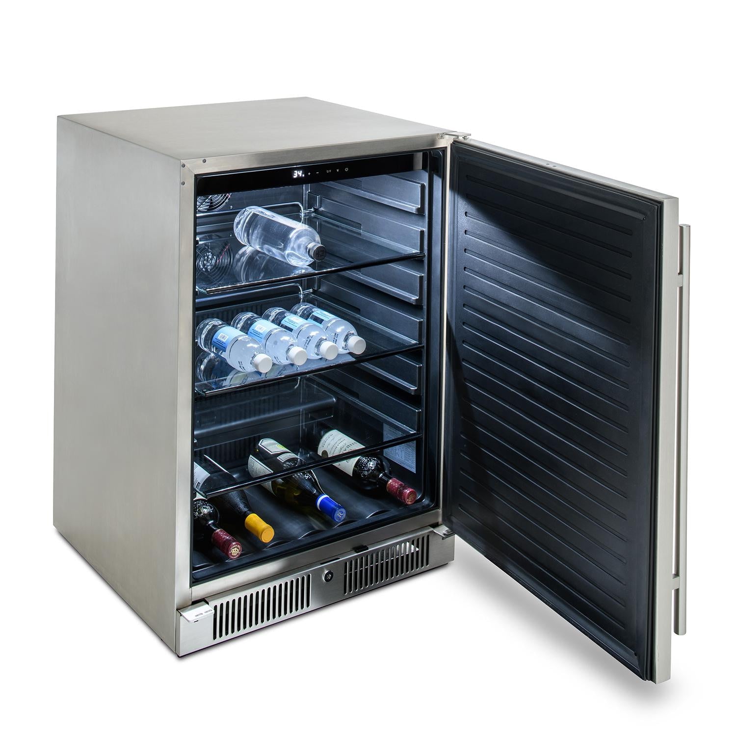 24 Cu. Ft. Outdoor Solid Door Refrigerator - Blaze Stainless Steel Commercial Grade Fridge for Patio, Backyard & Poolside Use