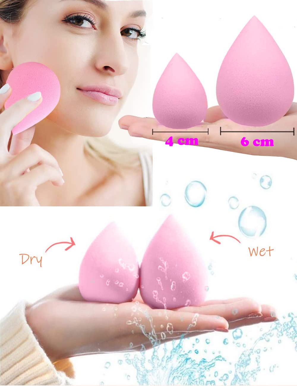 15 Pcs Makeup Sponge Set - Beauty Blender Foundation Sponge for Liquid, Cream & Powder Makeup with 2 Blender Holder Stands (3 Colors) - Perfect for Professional Makeup Artists & Everyday Beauty Routine
