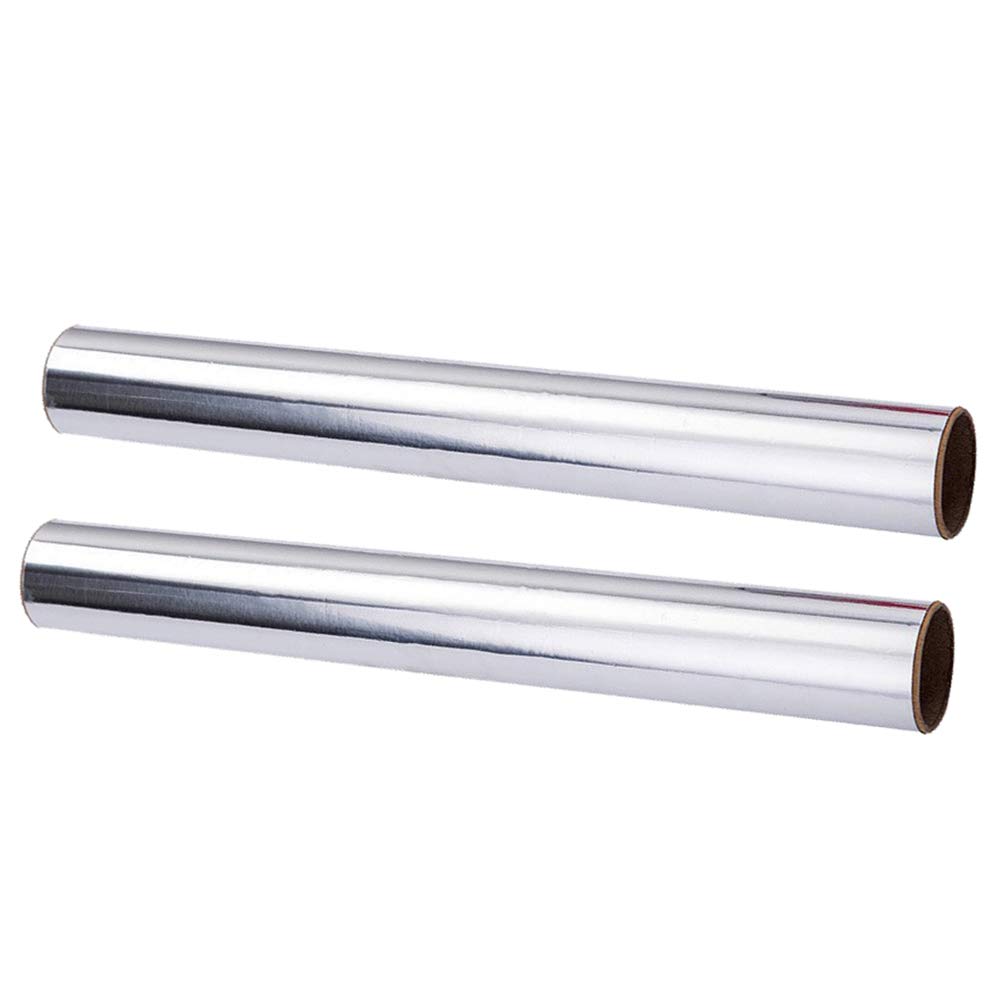 Premium BBQ Aluminum Foil Rolls - Heavy Duty Tin Foil Paper for Grilling, Baking & Cooking (2-Pack) | Oil-Absorbing, Heat-Resistant | Perfect for Barbecues, Oven Roasting, Hot Dogs & Kitchen Use