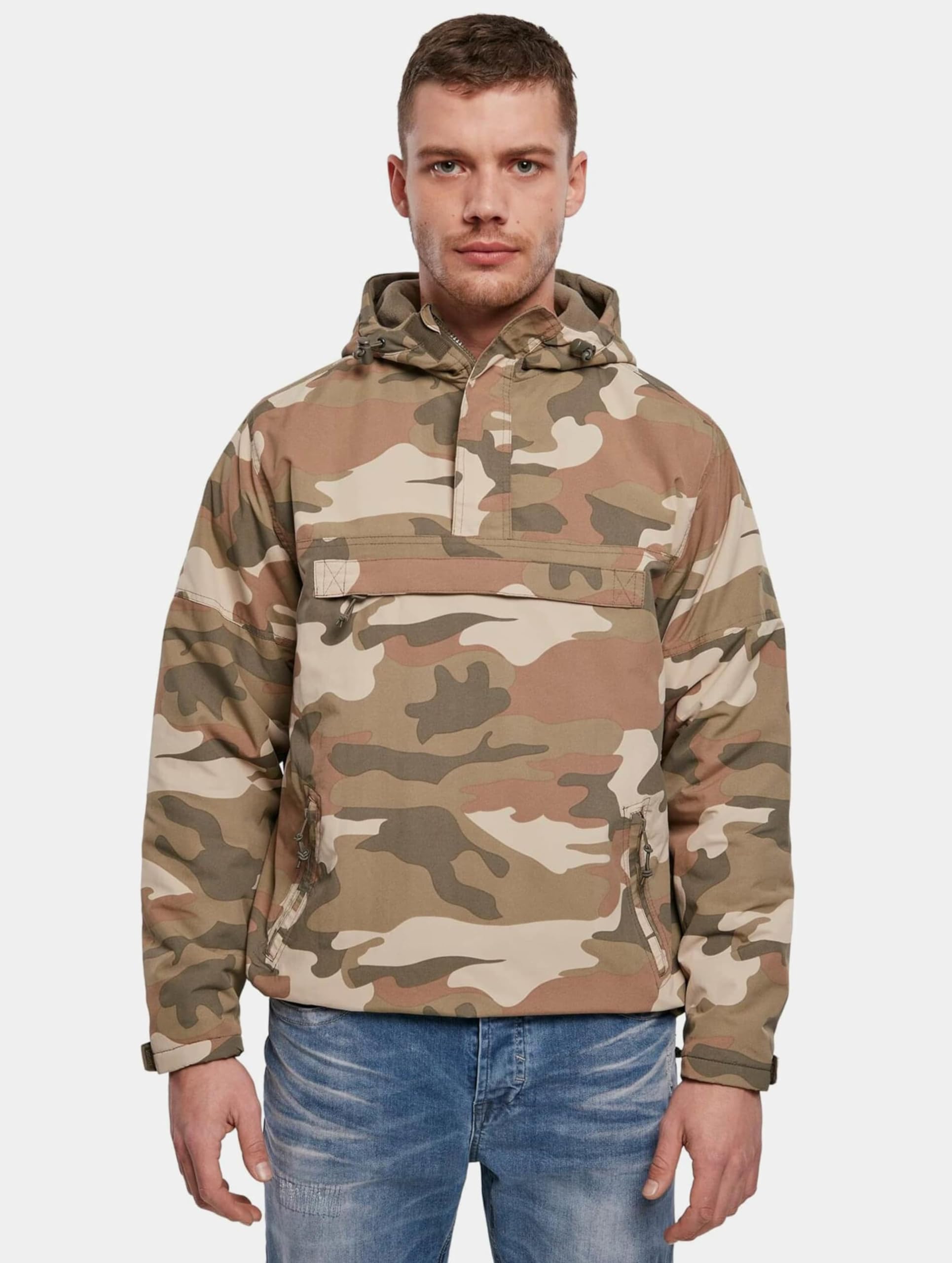 Men's Lightweight Windbreaker Jacket - Olive Green Waterproof Outdoor Sports Coat for Hiking, Running & Travel