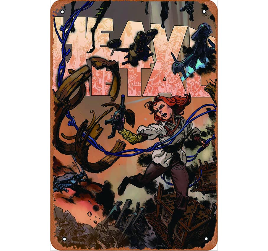 Vintage Heavy Metal #317 Comics Poster - Retro Metal Tin Sign for Wall Decor (8x12 Inches) - Perfect for Cave, Bar, Club & Home Wall Art - Durable Metal Wall Art for Man Cave, Garage, Game Room & Office Decor
