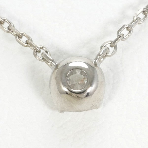 4℃ K10 White Gold Diamond Necklace for Women - Elegant 18K Gold Pendant Jewelry Gift for Anniversary, Wedding & Special Occasions