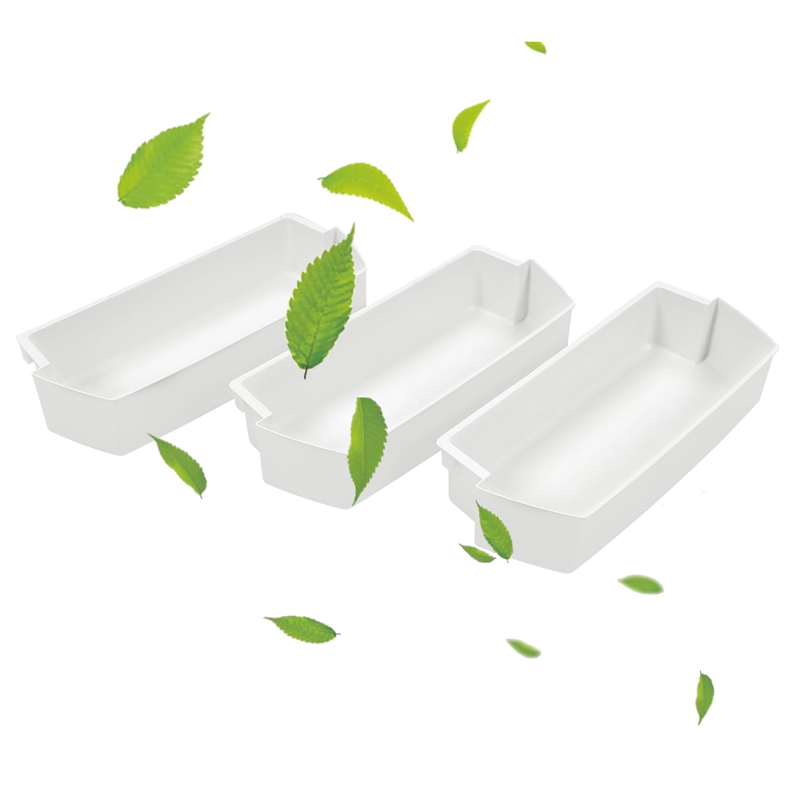 Kojem 2187172 White Refrigerator Door Bin Shelf - 3 Pack Replacement Compatible with Whirlpool, KitchenAid, Roper & Kirkland Refrigerators | Perfect for Organizing Beverages, Condiments & Snacks in Your Fridge
