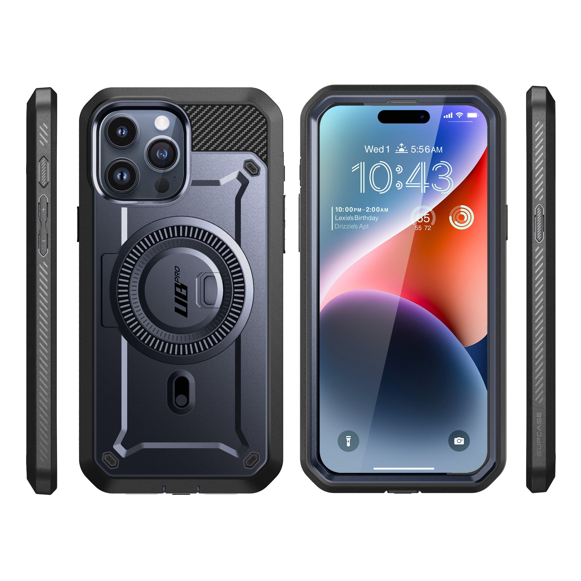 iPhone 15 Pro 6.1 Inch Unicorn Beetle PRO MAG Rugged MagSafe Case - Shockproof Protective Cover with Military-Grade Drop Protection - Perfect for Outdoor, Work & Daily Use (Dark Blue)