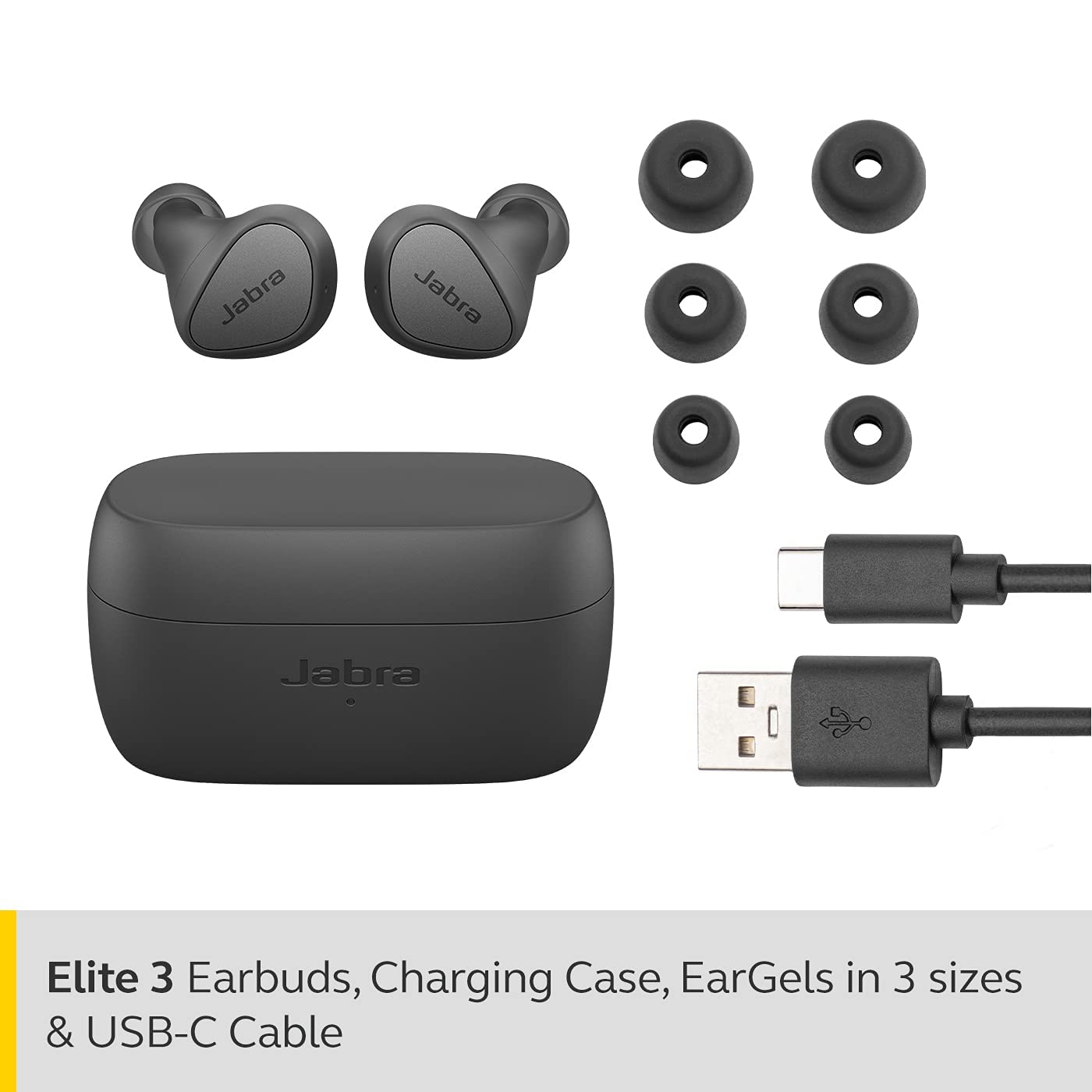 SteelSeries Nimbus+ Wireless Gaming Controller for iPhone & Apple TV - Rechargeable Bluetooth Gamepad with Jabra Elite 3 True Wireless Earbuds - Noise Cancelling Bluetooth Headphones with 4 Mics - Perfect for Mobile Gaming, Workouts & Commuting - Dark Grey