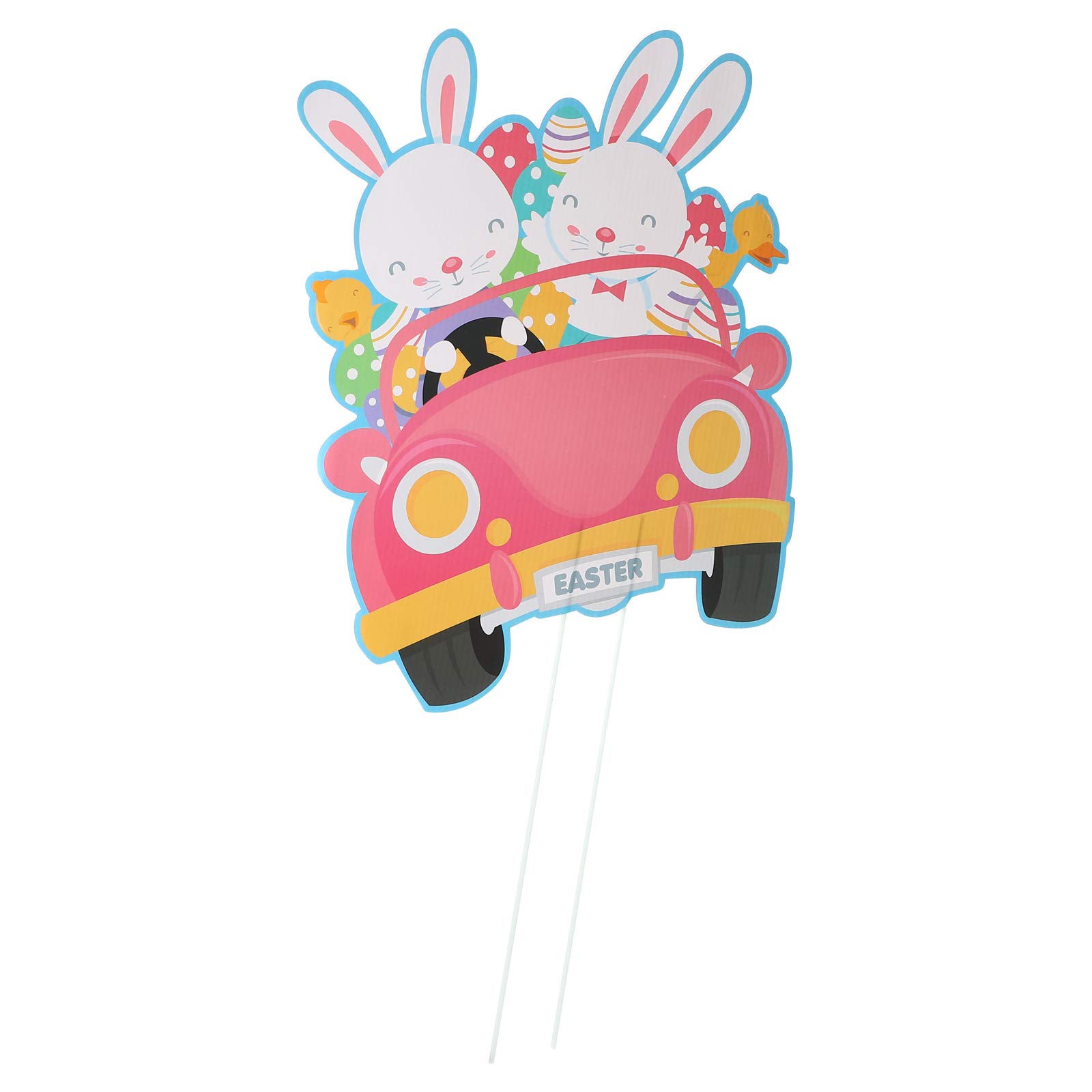 INOOMP Easter Yard Sign - 1pc Easter Garden Lawn Decoration for Outdoor Party & Spring Scene | Perfect for Easter Celebrations, Home Decor, and Holiday Festivities
