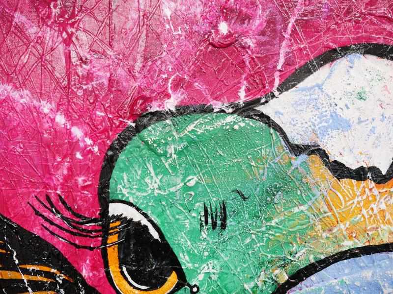Missy Moo 48x48 Inch Abstract Cow Painting - Modern Farmhouse Wall Art for Living Room, Bedroom & Office Decor