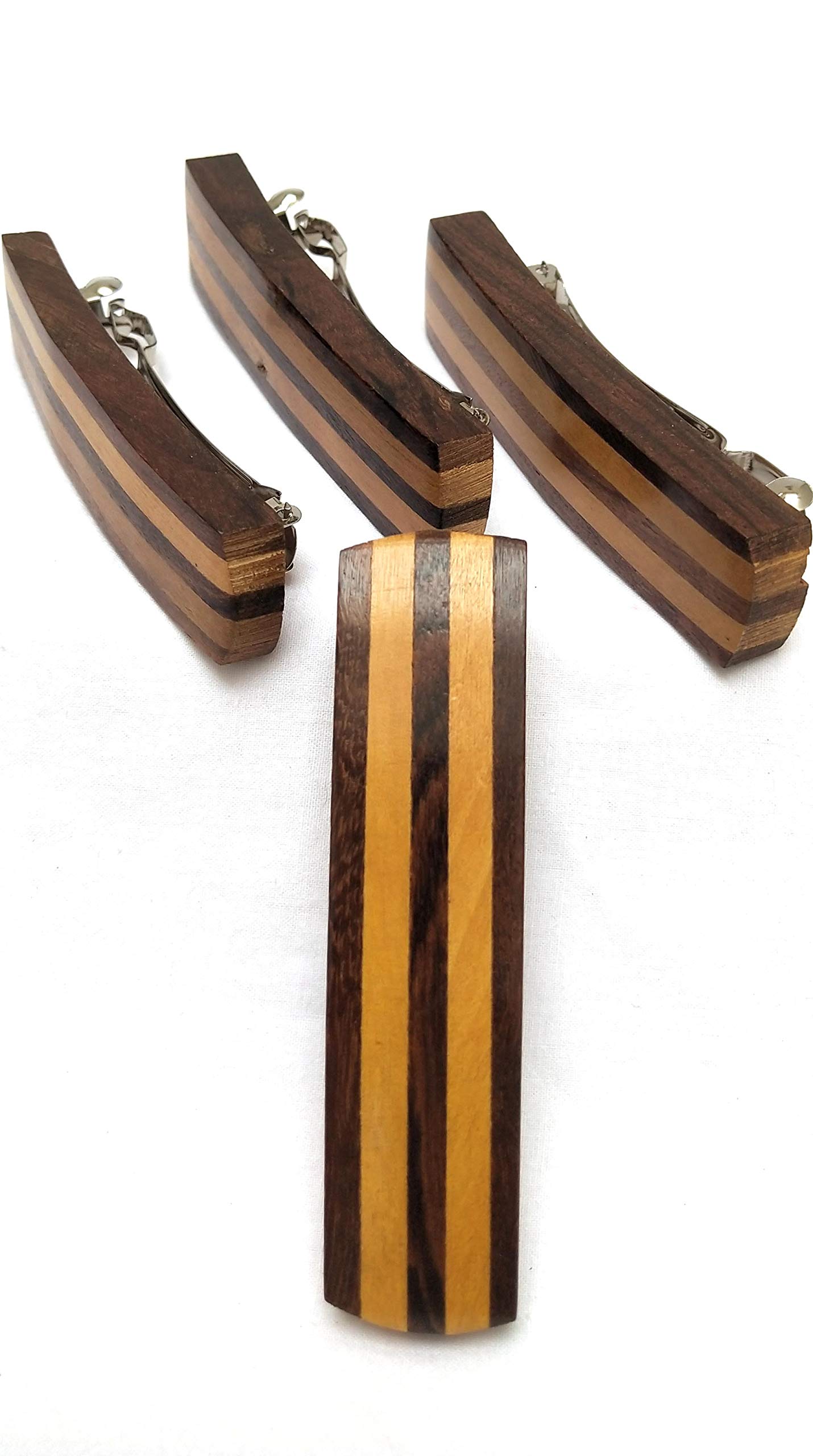 Master Arts Wooden Hair Clips - 4pcs Shisham Wood Hairpins for Women & Girls