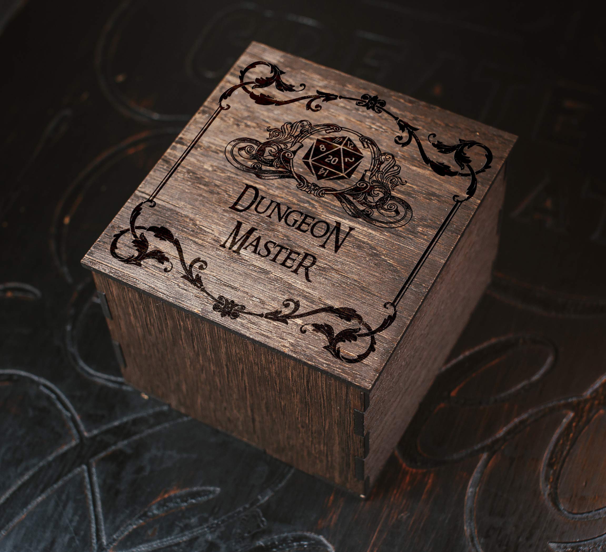 Dungeon Master Whiskey Glass Set with Dice - Role Playing Game Themed Gift Box for Gamers - Perfect for D&D Nights & Gamer Birthday Presents