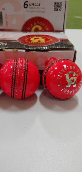 CA Supreme Test Cricket Ball - Pink Senior Size (Pack of 1) | Official Match Ball for Cricket Practice & Games | Perfect for Professional & Recreational Cricket Players