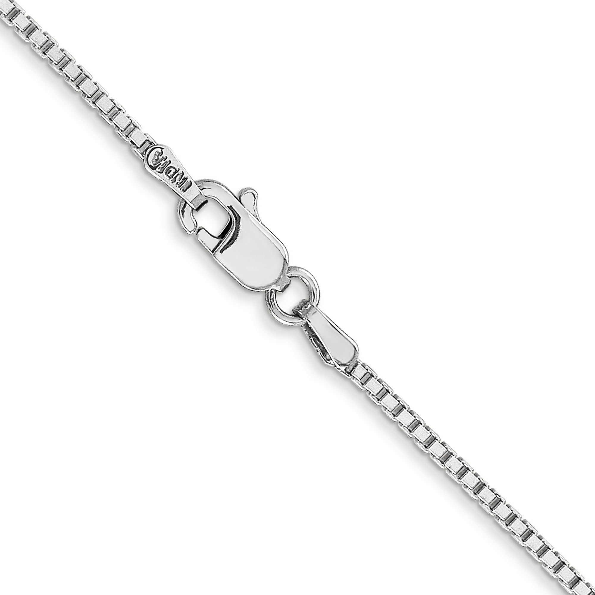 10K White Gold Classic Box Chain Necklace, Bracelet or Anklet - Elegant Jewelry for Women, Gift for Her, Wedding, Anniversary & Everyday Wear
