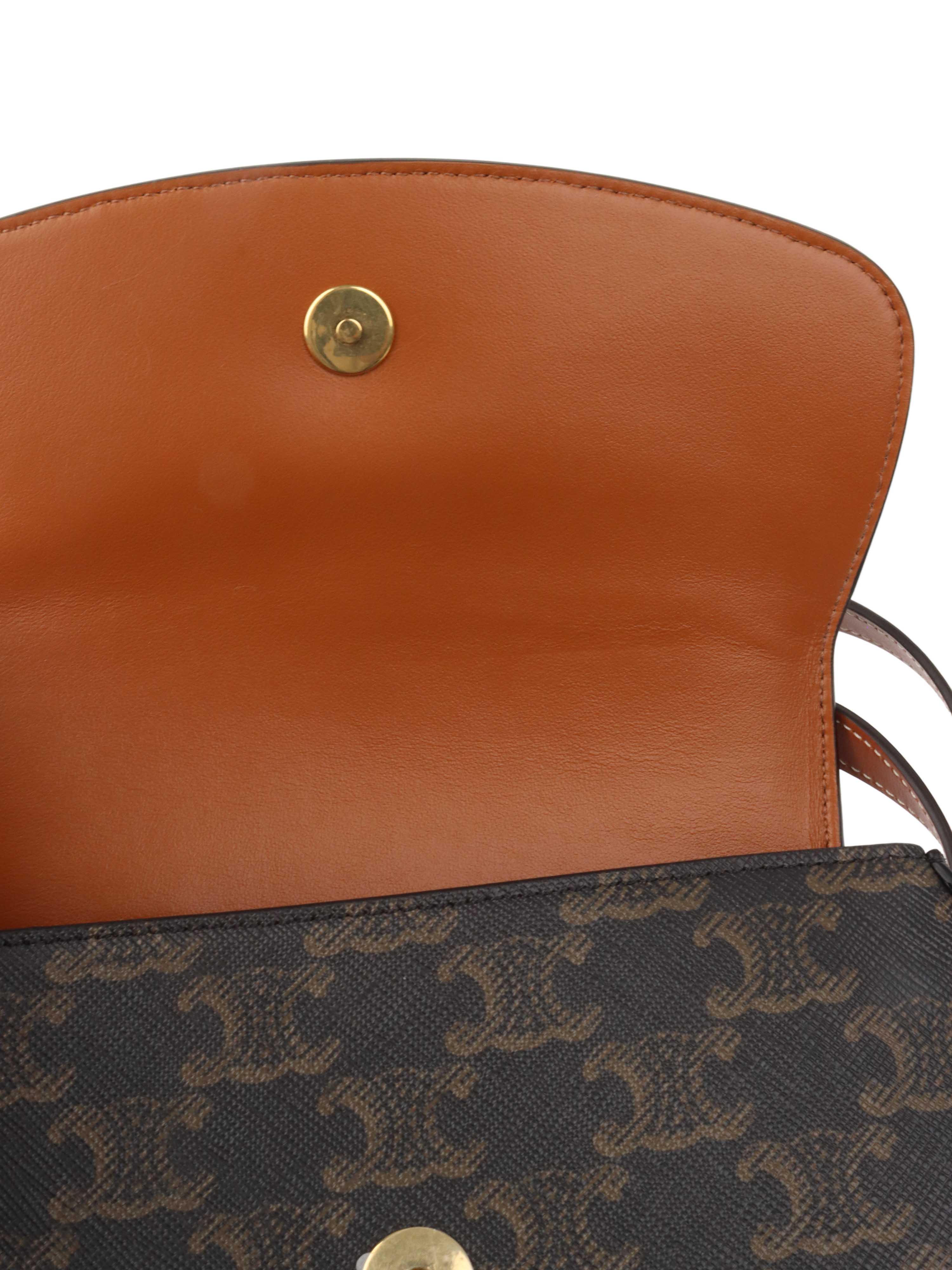 Celine Triomphe Canvas Clutch with Strap - Elegant Crossbody Bag for Women | Perfect for Evening Events, Parties & Date Nights