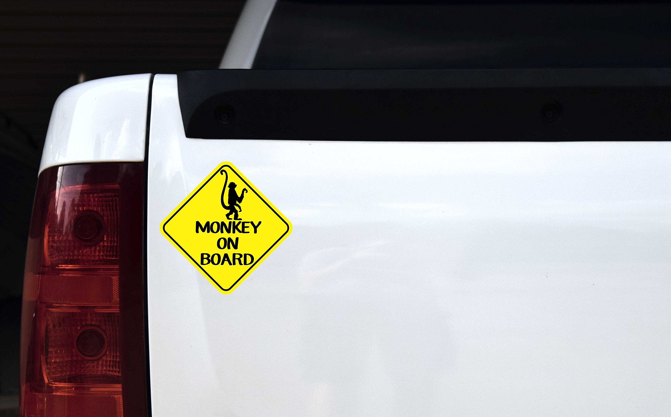 StickerTalk Monkey on Board Magnet - 6x6 Inch Funny Car Decal for Vehicles, Fridges & Office Use - Perfect for Road Trips, Gifts & Home Decor