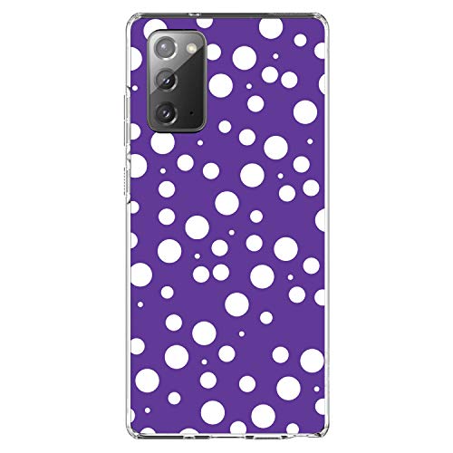 Purple White Bubbles Polka Dots On Clear Case