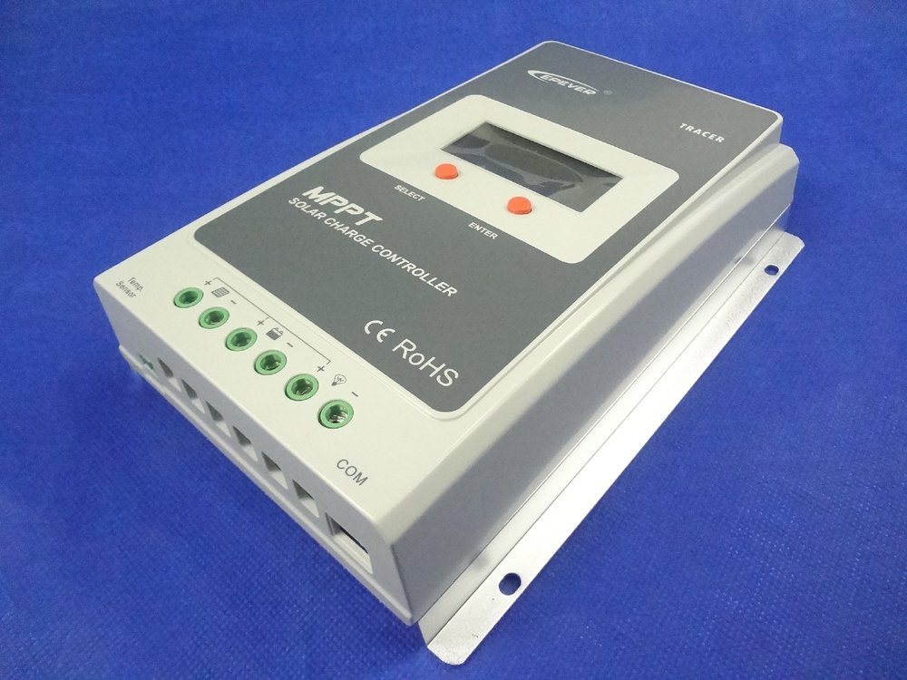 MISOL Tracer 40A MPPT Solar Charge Controller - 12V/24V Auto-Switching Solar Regulator for RV, Boat, Off-Grid Power Systems | High Efficiency Solar Panel Controller for Home & Outdoor Use