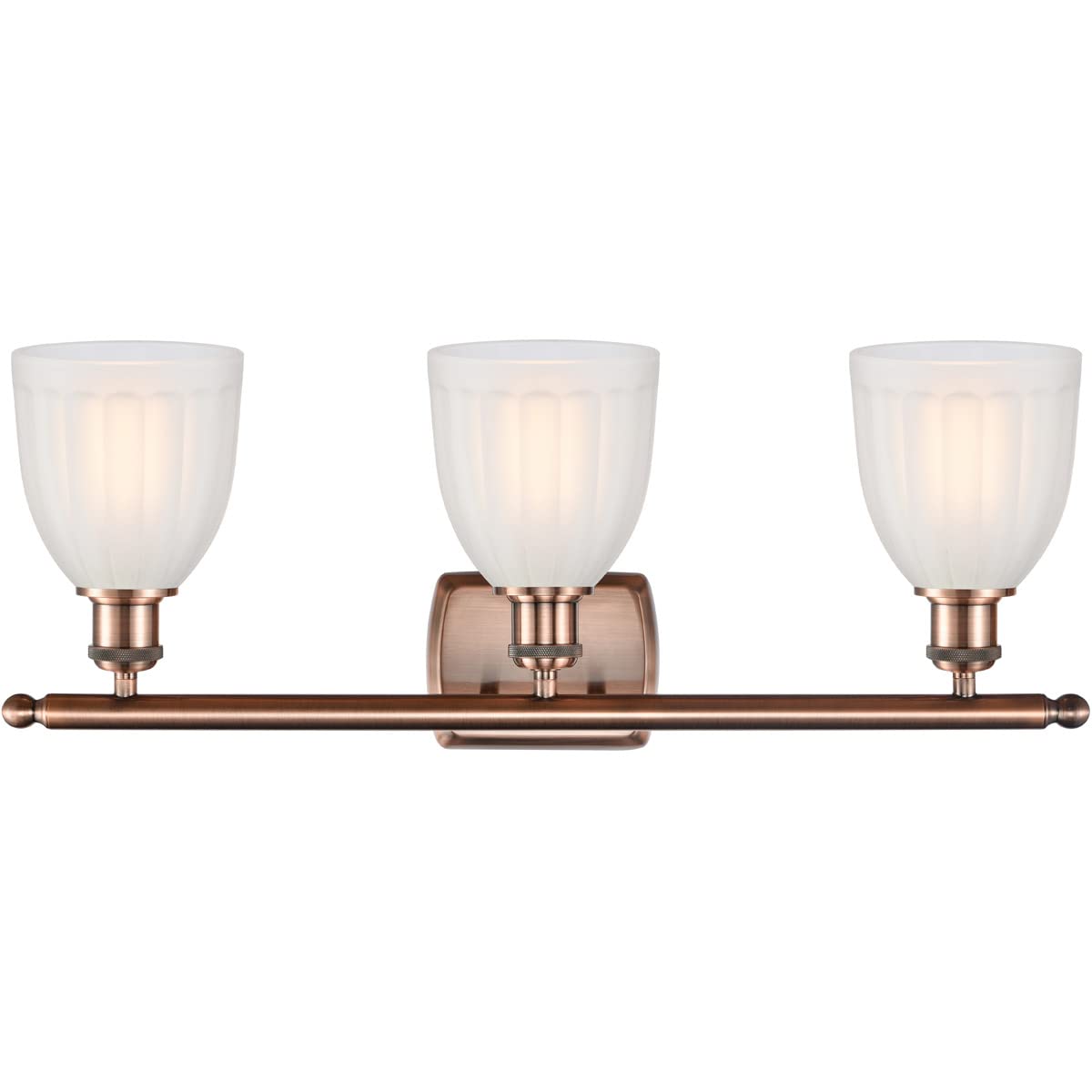 Brookfield 3-Light Bathroom Vanity Light in Antique Copper - Ballston Collection by Innovations 516-3W-AC-G441-LED | Perfect for Modern Bathroom Lighting & Home Decor