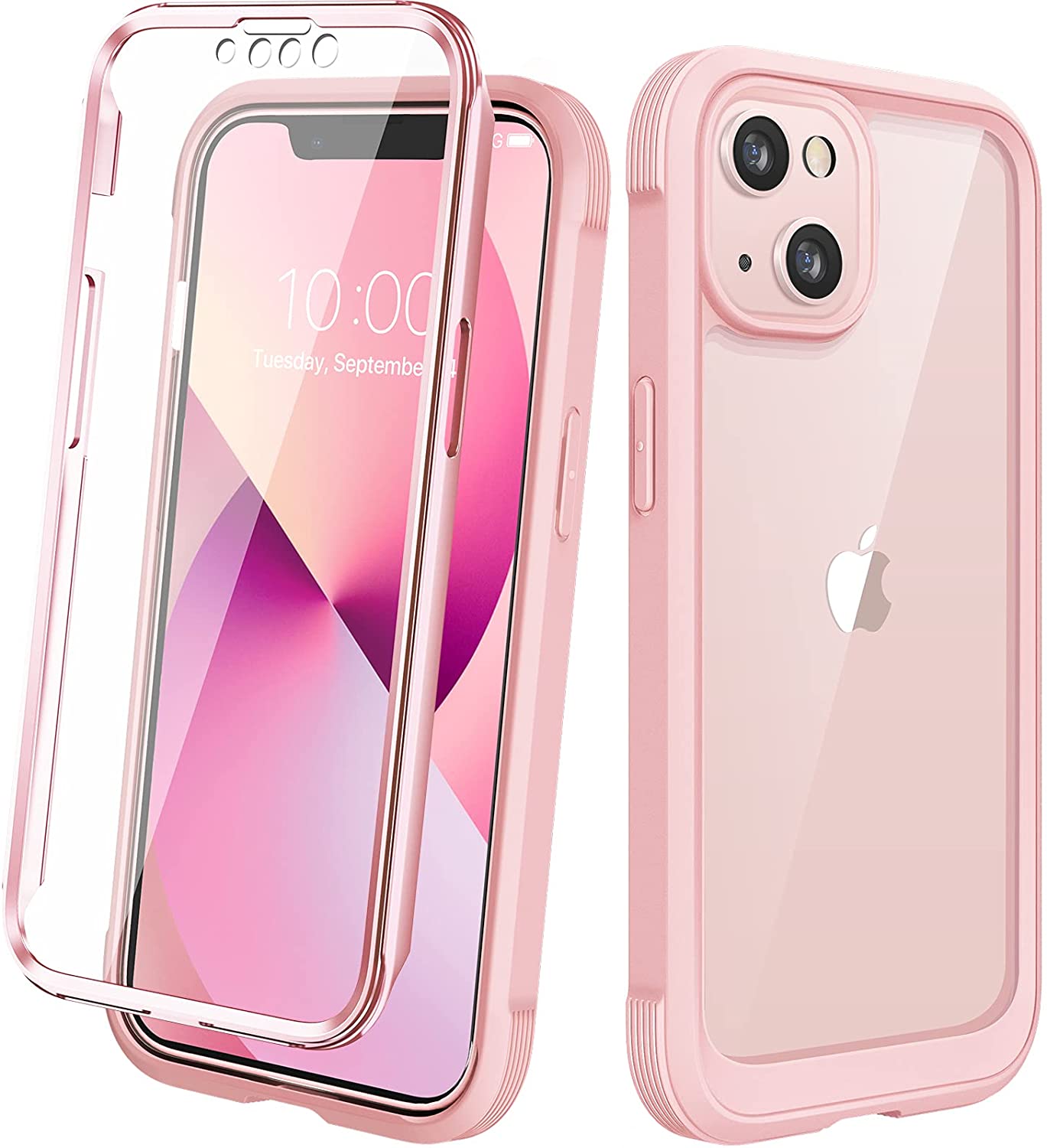 iPhone 13 Rugged Protective Case with Built-in Touch Sensitive Screen Protector | Shockproof & Anti-Scratch Cover for Outdoor, Work & Travel