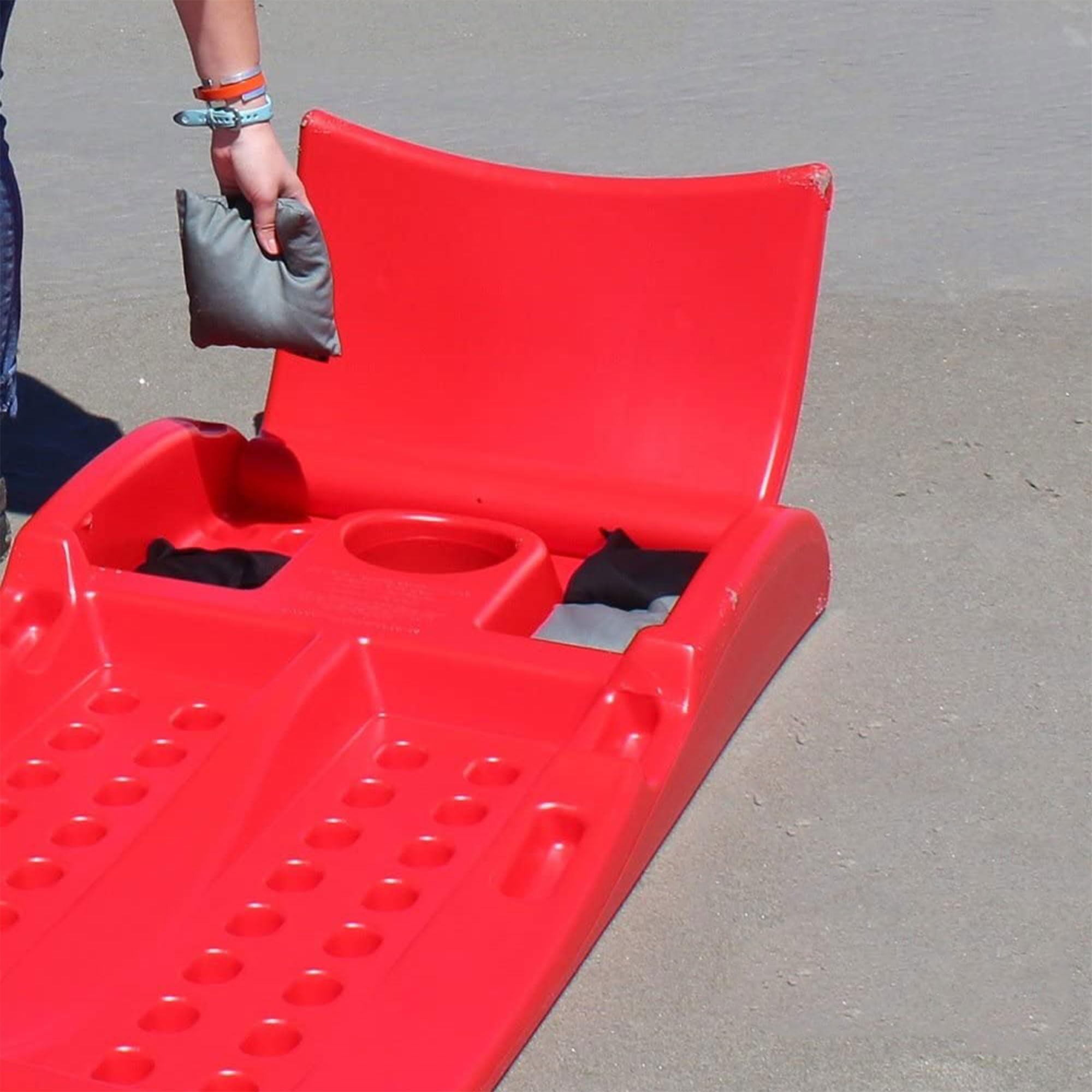 Premium All-Weather Cornhole Game Set - 2 Target Boards & 8 Bean Bags for Outdoor/Indoor Use - Perfect for Backyard Parties, Tailgating, and Family Gatherings