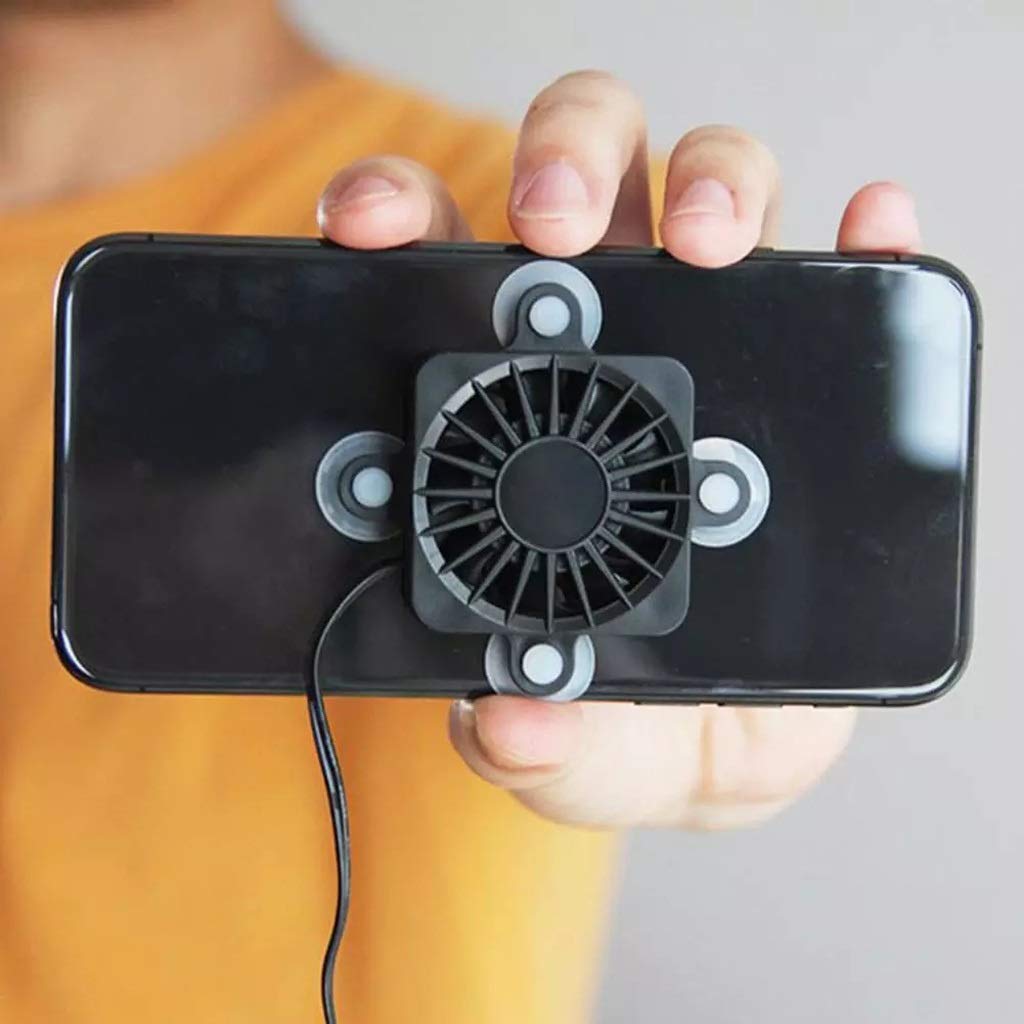 UXZDX CUJUX Portable USB Phone Cooling Fan with Suction Cup - Mobile Phone Radiator & Cooler for Gaming, Streaming & Overheating Protection