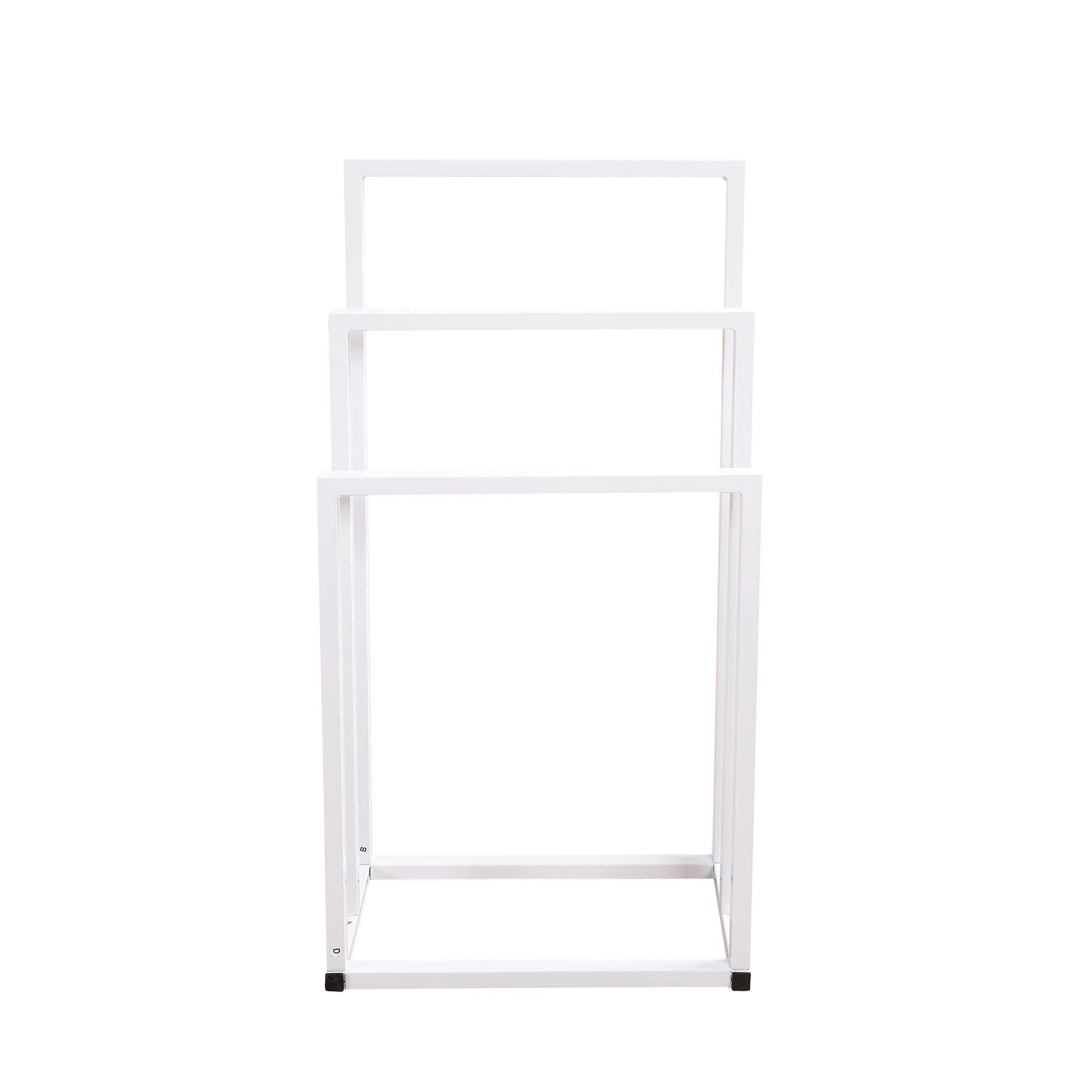 Ochine 3-Tier Freestanding Metal Towel Rack - Modern Black Bathroom Organizer with 3 Bars for Towels & Washcloths | Space-Saving Storage Solution for Small Bathrooms, Laundry Rooms & Dorm Accessories