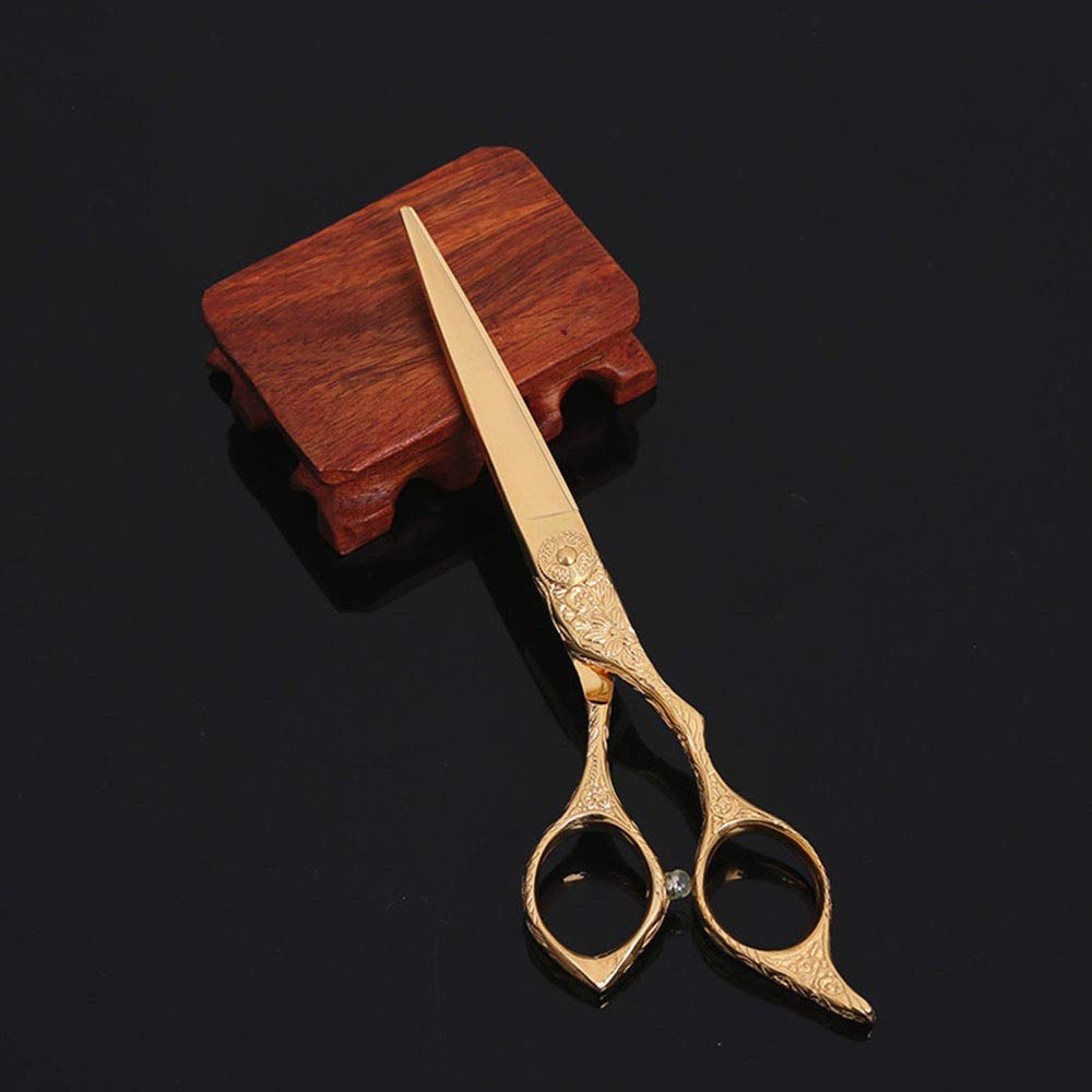 Professional 6-inch Barber Scissors Set - Gold Hairdressing Shears for Styling & Cutting - High-End Hair Stylist Tools for Salon & Home Use