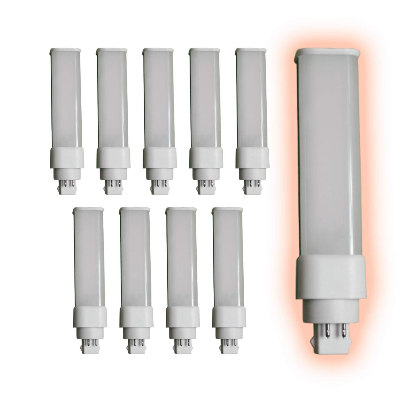 GoodBulb 18W LED Plug-in Light Bulbs - 12W Type A 4 Pin G24Q Base 3000K Warm White - 950 Lumens High Output - 140° Beam Angle - Commercial Grade - 10 Pack - Perfect for Offices, Retail Stores, and Hospitality Lighting
